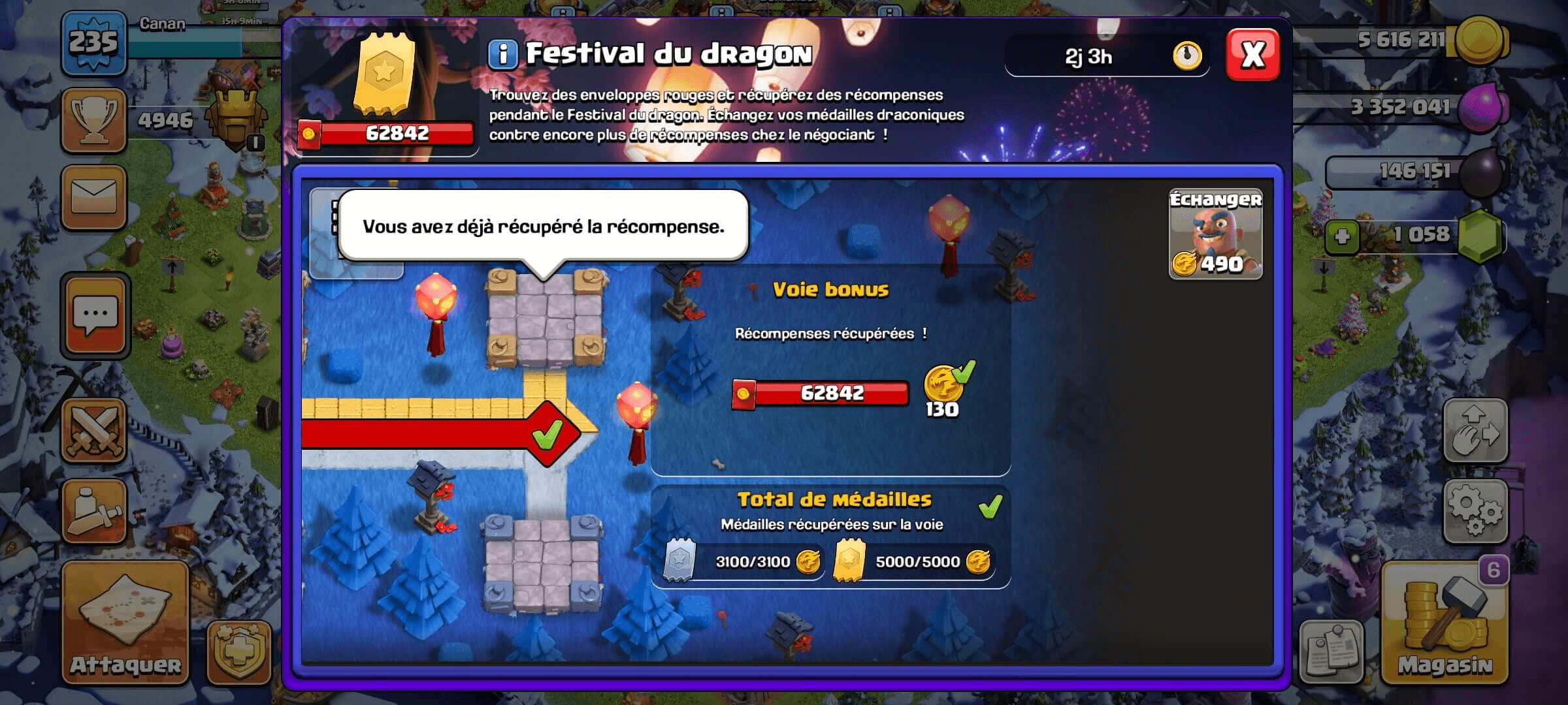 Clash of Clans - Évenement fini avec succès